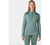 Helly Hansen Sous-pull Col Zippé Femme Lifa Merino Vert M