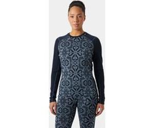 Helly Hansen Sous-pull Femme Midweight Lifa Merino Graphic Bleu L