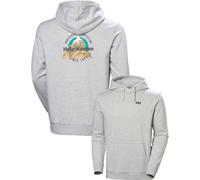 Helly-Hansen - Sweat en coton bi-extensible - Core Graphic Hoodie Grey Melange pour Homme en Coton - Taille XL - Gris Gris XL