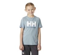 Helly Hansen Logo Jr Short Sleeve T-shirt Bleu,Gris 12 Years Enfants