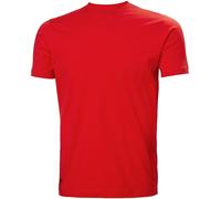 Helly-Hansen Manchester T-shirt pour homme 100 % coton à manches courtes et col côtelé et coutures latérales, Rouge alerte, XX-Large