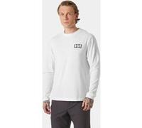 Helly-Hansen - T-shirt respirant avec protection UPF50+ - Skog Graphic Ls Tee White pour Homme - Taille XL - Blanc Blanc XL