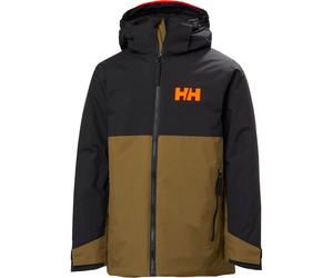 Helly-Hansen - Veste de ski imperméable et isolante en Primaloft® Black Eco - Jr Traverse Jacket Sepia - Taille Enfant 10 ans - Marron Marron 10 ans