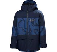 Helly-Hansen - Veste de ski imperméable et respirante - Jr Summit 2.0 Jacket Dark Blue Aop - Taille Enfant 10 ans - Navy Navy 10 ans