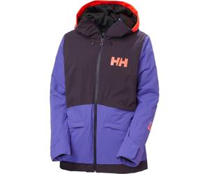 Helly-Hansen - Veste de ski imperméable, respirante et isolante en Primaloft® Black Eco - W Powchaser 2.0 Jacket Black Grape pour Femme - Taille Violet XS