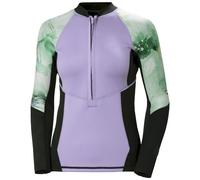 T-shirt néoprène Helly Hansen Waterwear Half Zip manche longue lilas vert femme - M