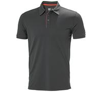 Helly-Hansen Workwear Kensington Tech Polo pour homme - Pull léger et respirant à manches courtes pour une grande mobilité, Ébène, L