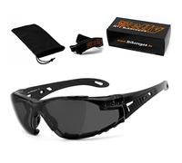 HELLY® - N°1 Bikereyes® | Lunettes de motard, lunettes de moto, lunettes de soleil de moto | VAINQUEUR DU TEST* : anti-buée, coupe-vent, incassables | Excellent confort de port (fumé [moab 5])