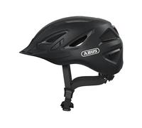 ABUS Casque vélo Urban-i 3.0, feu arrière, visière, fermeture magnétique, Velours Noir M (52–58 cm)