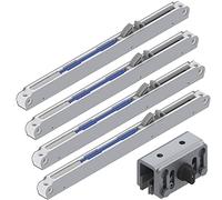 HELM GT-S 150 Amortisseur de traction des deux côtés pour portes coulissantes en verre jusqu'à 150 kg, acier/plastique gris