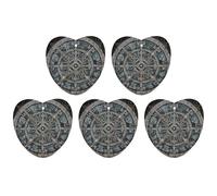 Helm of Awe Lot de 5 feuilles d'encens parfumées à suspendre pour voiture, maison, décoration intérieure de voiture, forme d'amour, style gris