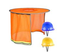 Helm Sonnenschutz Mit Nackenschutz - UV Schutz Schutzhelm Schatten Vollrand | Atmungsaktives Leichtes Polyester | Verstellbar Mit Reflektierendem Streifen Für Baustelle Outdoor Arbeit