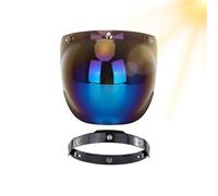 HELM VISEUR MOTORCYLE - Verre À Vent Avec Lentille De La Vessie | Visor De Protection Ouverte, Idéal Pour La Pluie, La Nuit, Les Voyages À Longue Distance, La Circulation Urbaine Et Les Déplacements C