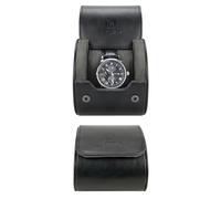HELMDY Étui de voyage pour montres - Boîte de rangement pour montres intelligentes et hommes et femmes jusqu'à 50 mm (noir / 1 fente)