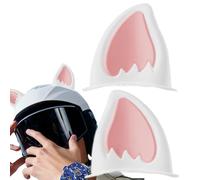 Helmet Cat Ear - ABS Pair | Cute Hat Ears | Cat Ear Decoration | Adhesive Ski Hat Horn | Stickers Accessory | Easy Styling for Motorcycle Electric Bike HelmetHeadgear Attachments