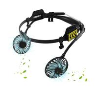 Helmet Fan Cooler, External Cool Device, Cooling Fan 3-Speed Adjustable Airflow, Compact Night Light Function, Excellent for Cycling, Industrial, Construction, or Outdoor Labor