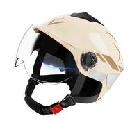 Helmet for Motorcycle, Double Visor Adult Scooter Riding Helmet, Adjustable Fit Hard-Shell Headgear with UV Protection for Men, Women, and Family Outdoor Road Safety Gear,21.25-24.01in