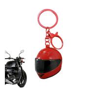 Helmet Keychain - Light Up 3D Mini Biker Gear, Cool Glowing Helmet Keyrings
