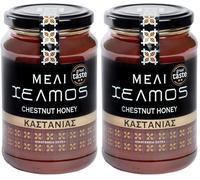 Helmos Miel de Châtaignier Grec 480g - Miel Corsé et Aromatique de Grèce (Lot de 2)