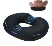 Helmsyde Coussin de siège pour chaise de bureau, coussin de siège en mousse à mémoire de forme, coussin antidérapant pour coccyx, coccyx, sciatique, hémorroïdes, soulagement de la douleur, avec housse