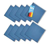HELOME Lot de 10 chiffons en microfibre pour le nettoyage humide et sec des surfaces lisses - Chiffon pour vitres et miroirs pour surfaces sans traces - Grande capacité d'absorption