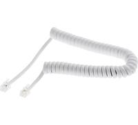 Helos 014109 Câble spiralé pour écouteur Câble téléphonique blanc