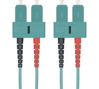 Helos 115793 Câble patch fibre optique 50/125µm OM3 SC Duplex aqua 7,5m