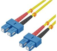 Helos 115812 Câble patch fibre optique SC/SC duplex jaune 5m 9/125µm