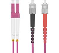 Helos 126428 Câble patch fibre optique 50/125µm OM4 LC/ST erika-violet