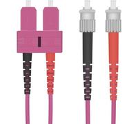 Helos 126435 Câble patch fibre optique 50/125µm OM4 SC/ST erika-violet