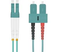 Helos 196059 Câble patch fibre optique 50/125µm OM3 SC/LC aqua 0,5m