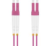 Helos 204807 Câble patch fibre optique 50/125µm OM4 LC Duplex violet érica