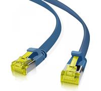 Helos 205242 Câble patch ultra-plat Cat 6a bleu 7,5m