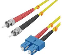 Helos 255262 Câble patch fibre optique SC/ST duplex jaune 15m monomode