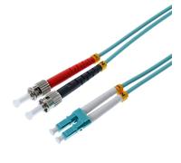 Helos 2m OM3 LC/ST Fibre Optic Cable Turquoise - Fibre Optic Cables (2 m, OM3, L