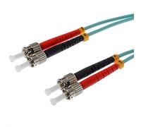 Helos 5m OM3 ST câble de fibre optique Turquoise - Câbles de fibre optique (5 m, OM3, ST, ST, Male connector / Male connector, Turquoise)