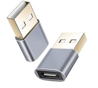 Helos Adaptateur USB 2.0 Type-C™ Femelle/USB 2.0 mâle de qualité supérieure Gris foncé