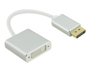 Helos Adaptor Cable DisplayPort Male/DVI Female Premium Silver