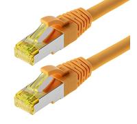 Patchcable s ftp (pimf) cat 6a jaune 0,5m - patchcable avec schmalem knickschutz helos 118099