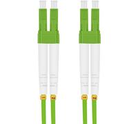 helos Câble patch FO 50/125µm OM5 LC 15m LC Duplex mâle/femelle ,Vert Tilleul (187474)