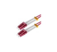 Helos - Cordon de raccordement - LC multi-mode (M) pour LC multi-mode (M) - 1 m - fibre optique - duplex - 50 / 125 microns - OM4 - violet