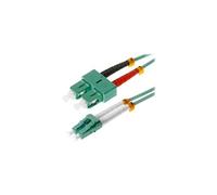 Helos - Cordon de raccordement - LC multi-mode (M) pour SC multi-mode (M) - 2 m - fibre optique - duplex - 50 / 125 microns - OM3 - turquoise