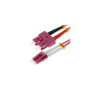 Helos - Cordon de raccordement - LC multi-mode (M) pour SC multi-mode (M) - 2 m - fibre optique - duplex - 50 / 125 microns - OM4 - violet