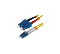 Helos - Cordon de raccordement - mode unique LC (M) pour mode unique SC (M) - 10 m - fibre optique - duplex - 9 / 125 micromètres - OS2 - jaune