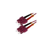 Helos - Cordon de raccordement - SC multi-mode (M) pour SC multi-mode (M) - 3 m - fibre optique - duplex - 50 / 125 microns - OM4 - violet
