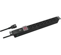 Helos Multiprise Professionnelle 19" - 8 Prises C13 - Noir - 2 m - avec Interrupteur