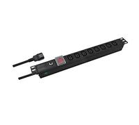 Helos Multiprise Professionnelle 19" - 8 Prises C13 - Noir - 2 m - avec Interrupteur