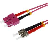 Helos Patchcable fibre optique SC/ST Duplex 50/125µm OM4 Special Purple 10,0m
