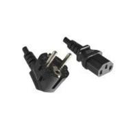 Helos Power supply cable, earthed contact plug 90° to C13, black, 3.0 m