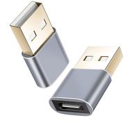 Helos PREMIUM - USB-Adapter - USB (M) zu USB-C (W) - USB 3.1 - 5 V - Dunkelgrau